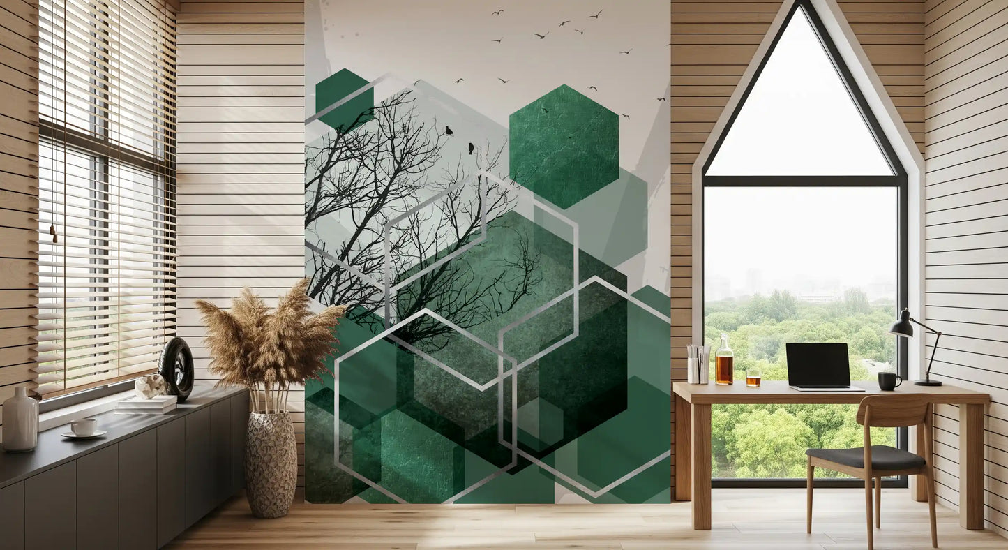 Geometric Canopy Flight Wall Mural