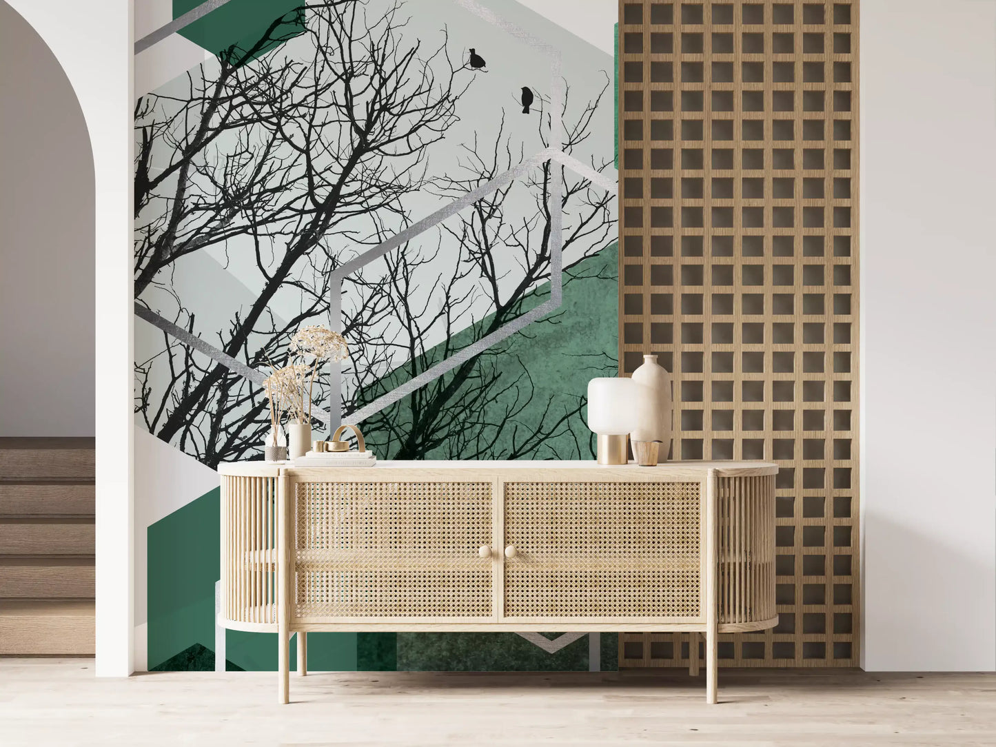 Geometric Canopy Flight Wall Mural