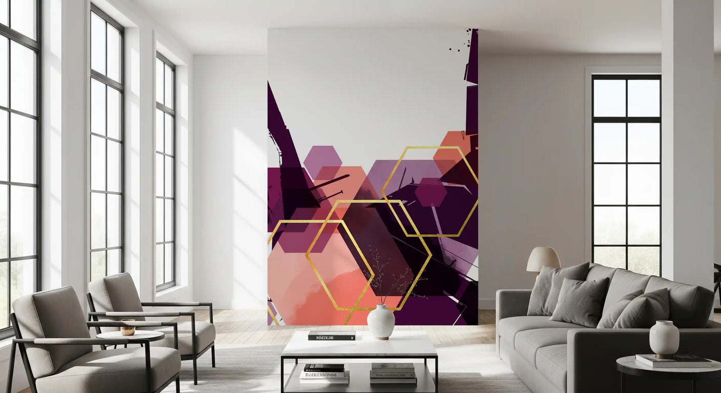 Bold Geometric Flow 2 Wall Mural