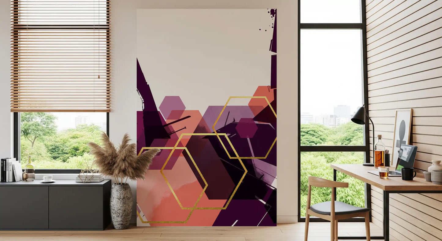 Bold Geometric Flow 2 Wall Mural