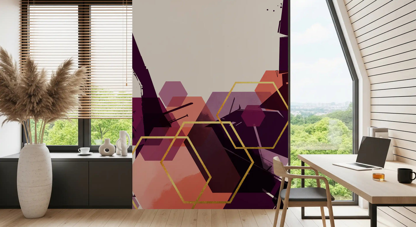 Bold Geometric Flow 2 Wall Mural