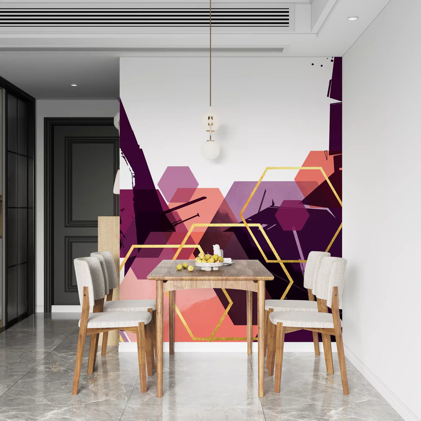 Bold Geometric Flow 2 Wall Mural