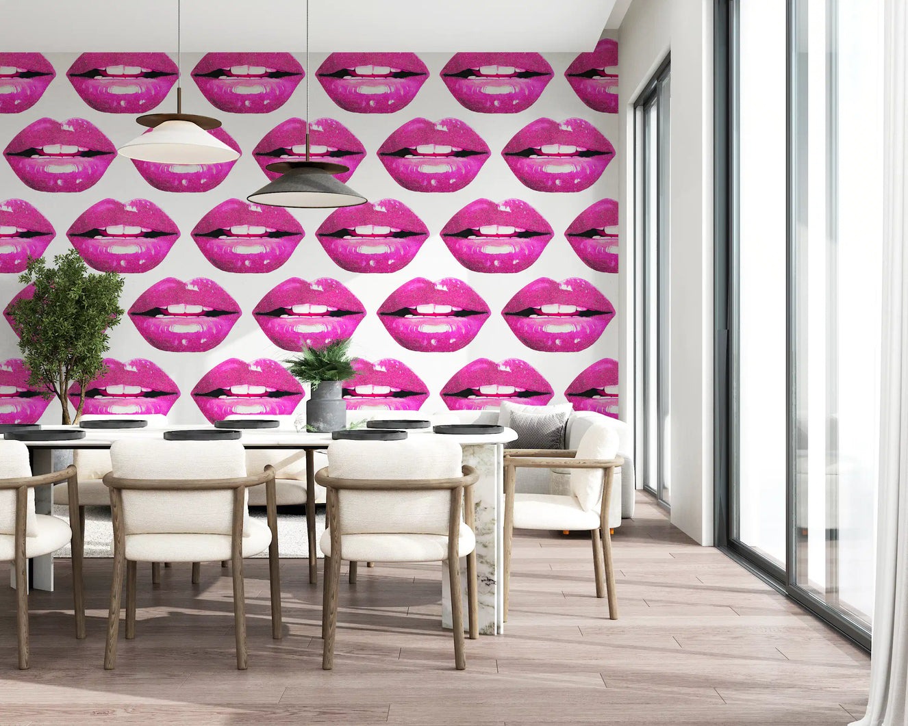 Pink Pout Pop Art Wall Mural