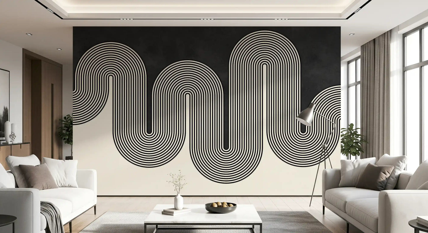 Groovy Arch Waves Wall Mural