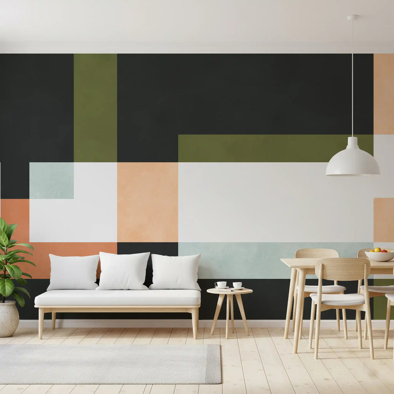 Geometric Layers Wall Mural