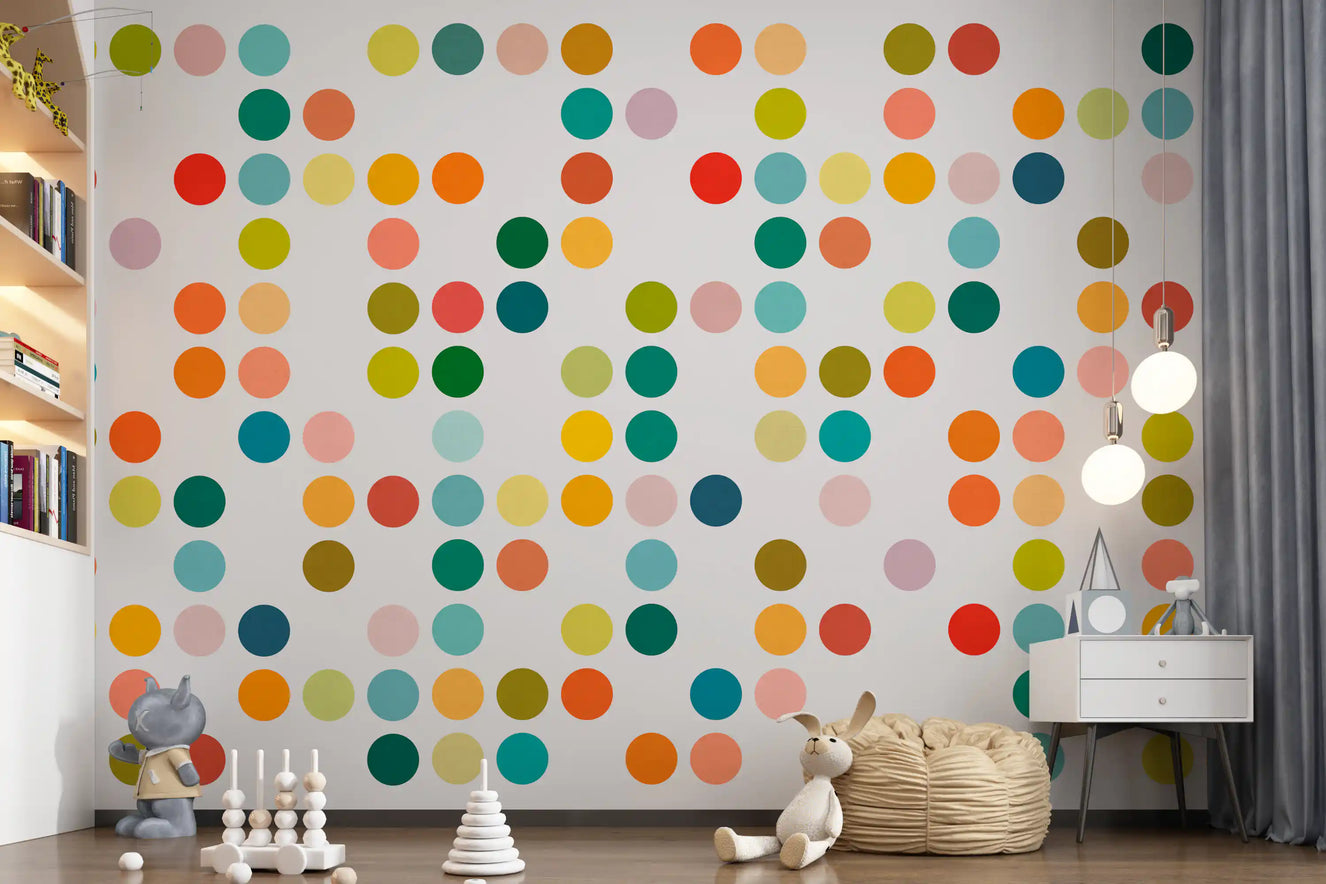 Mid-Century Dot Medley Wall Mural