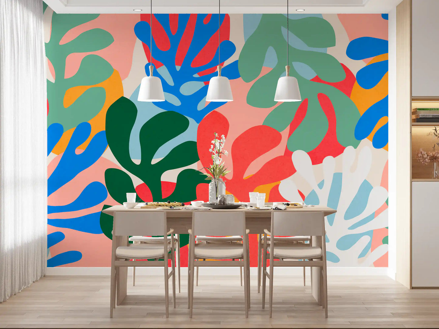 Vibrant Organic Forms Wall Mural