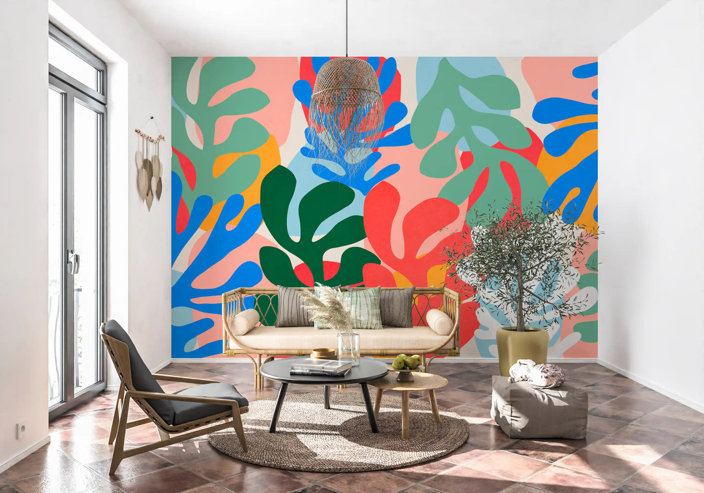 Vibrant Organic Forms Wall Mural