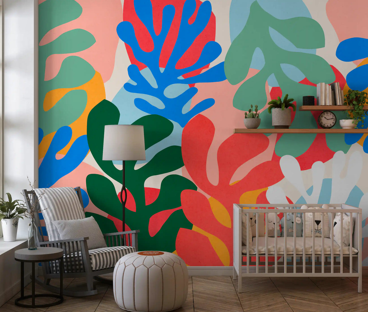 Vibrant Organic Forms Wall Mural