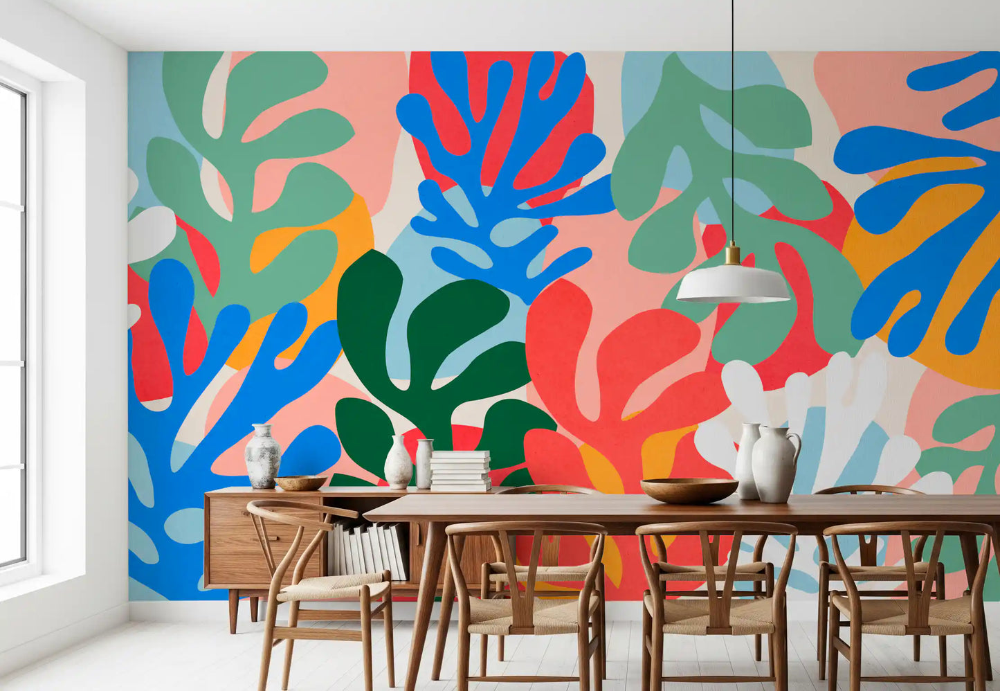 Vibrant Organic Forms Wall Mural