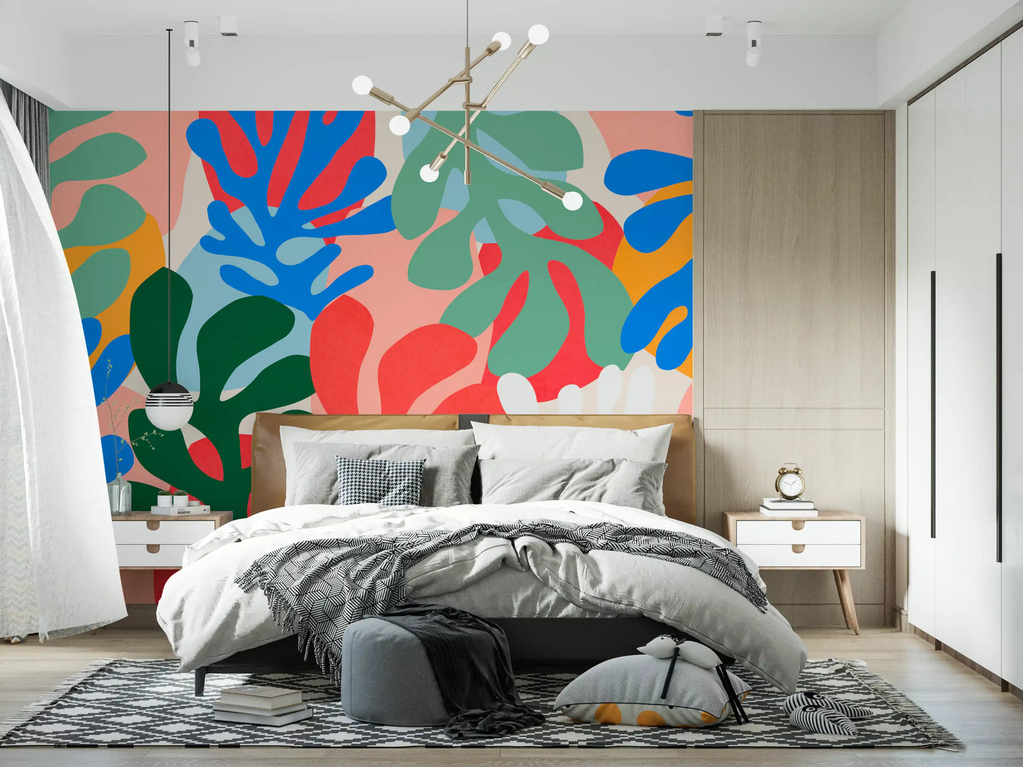 Vibrant Organic Forms Wall Mural