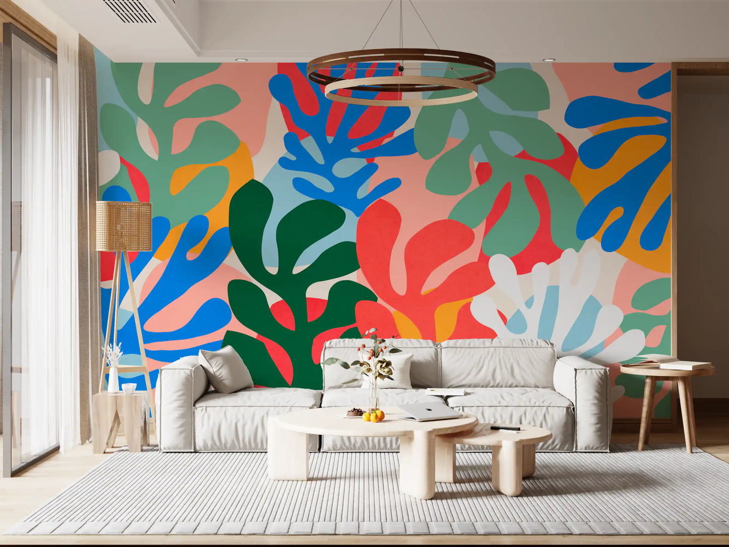 Vibrant Organic Forms Wall Mural
