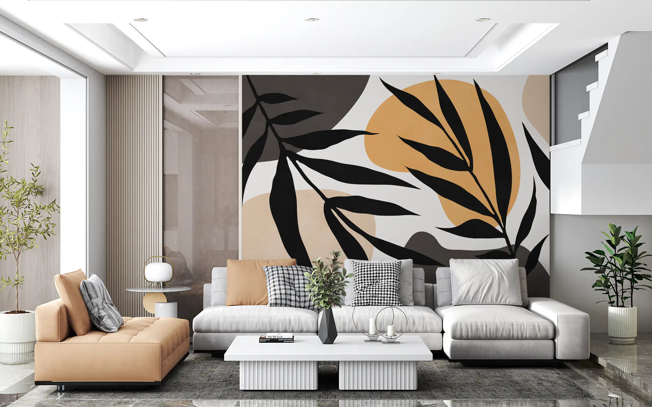 Organic Silhouette Art Wall Mural