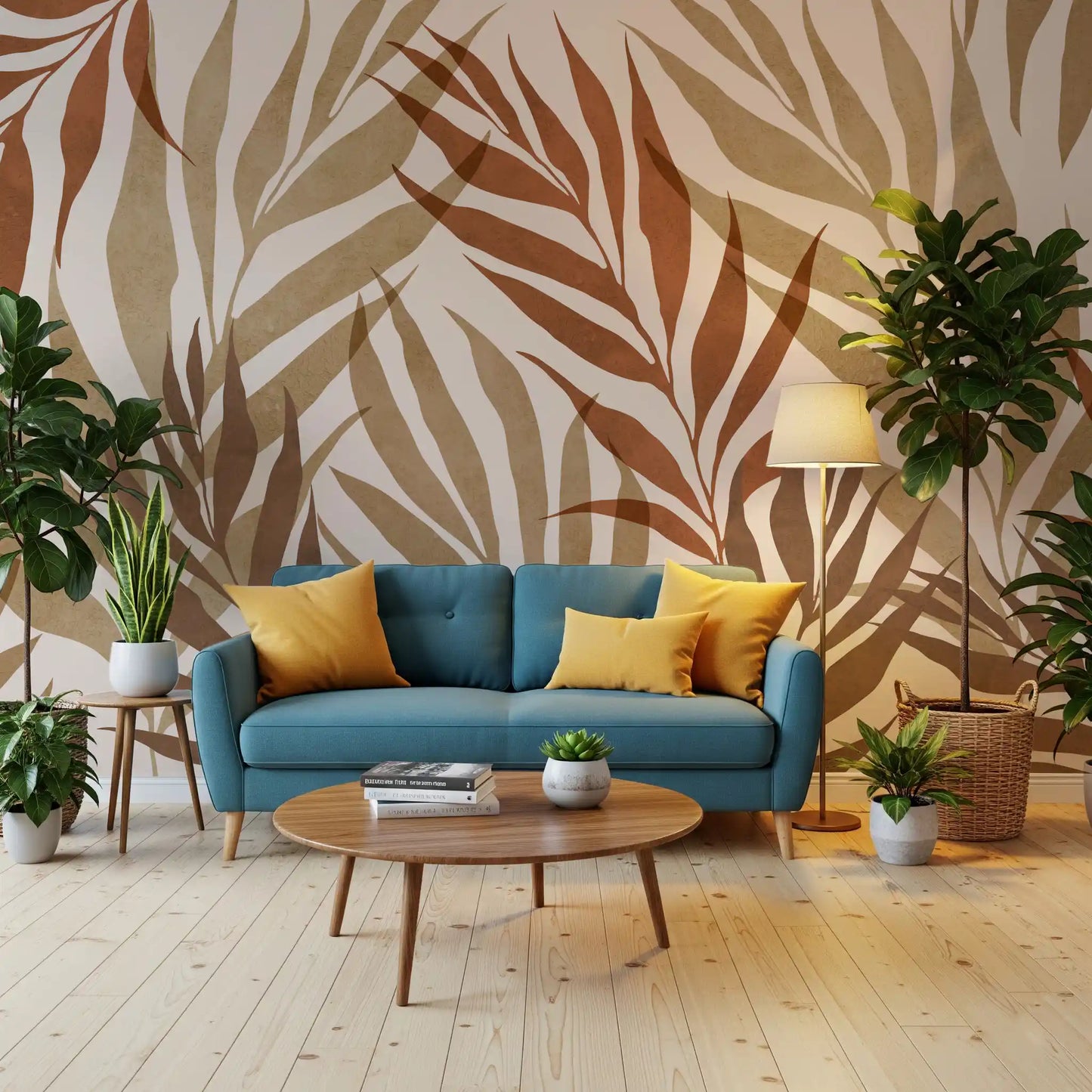 Earthy Botanical Layers Wall Mural
