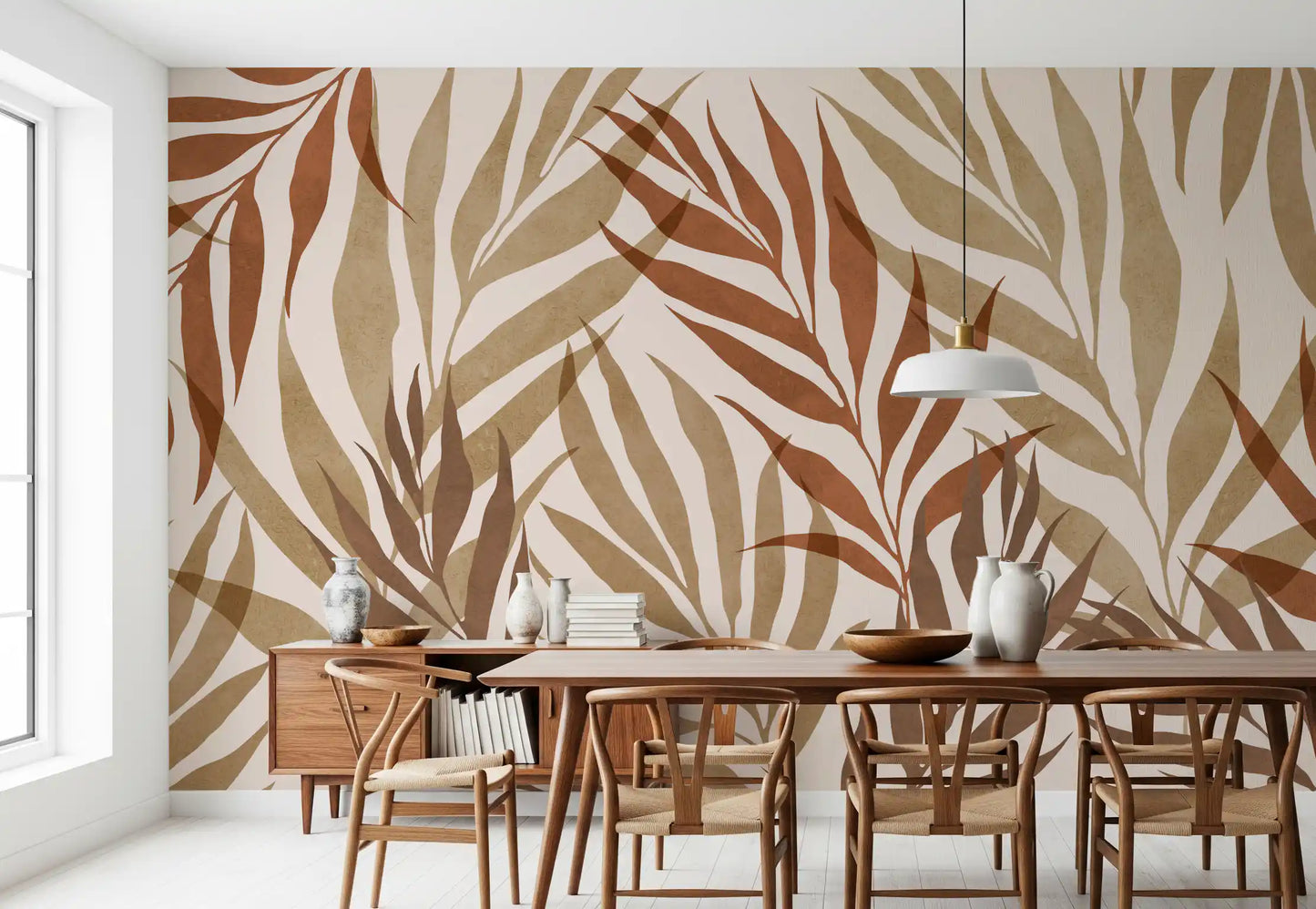 Earthy Botanical Layers Wall Mural