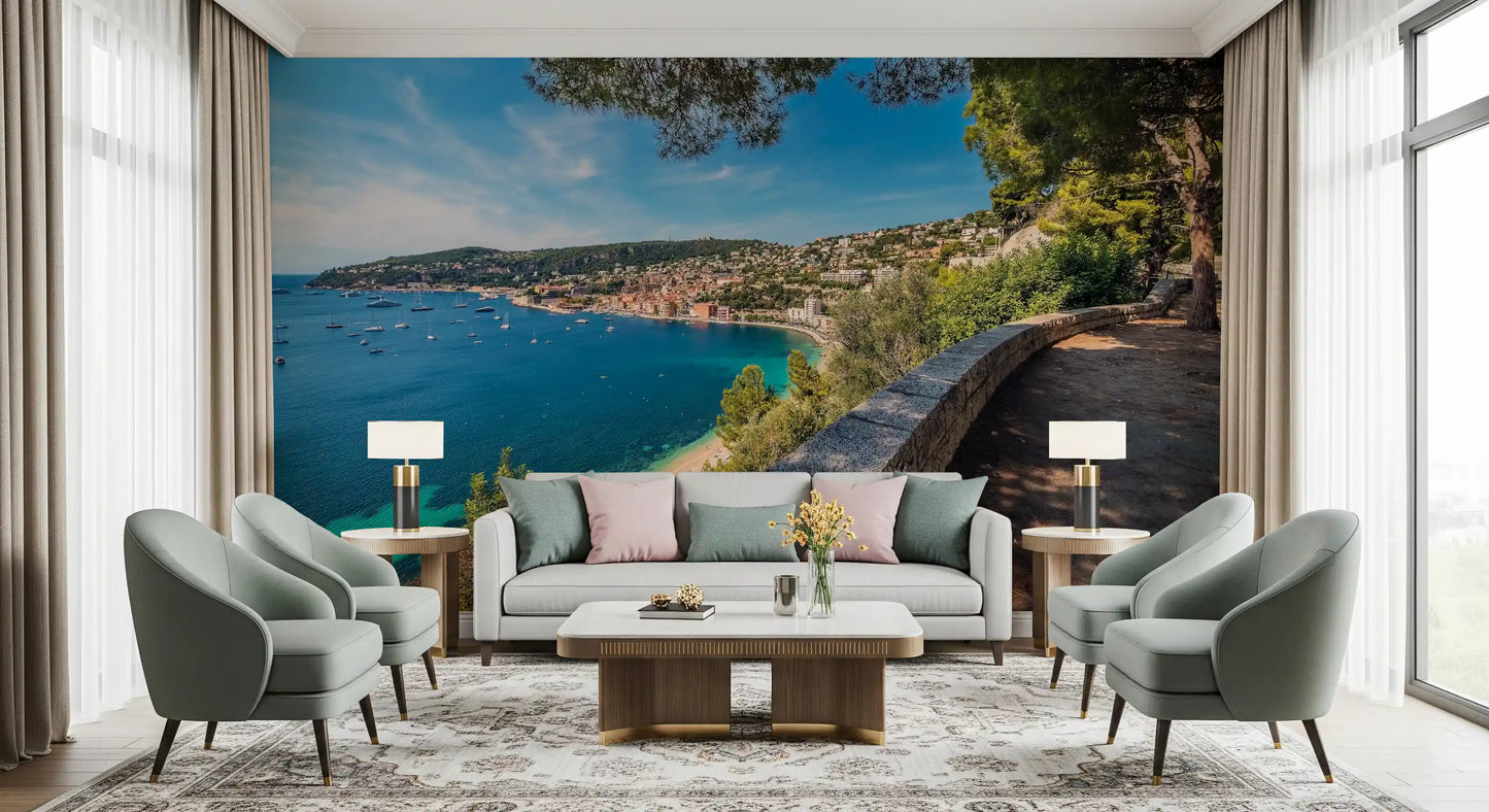 Villefranche-sur-Mer Coastal Escape Wall Mural