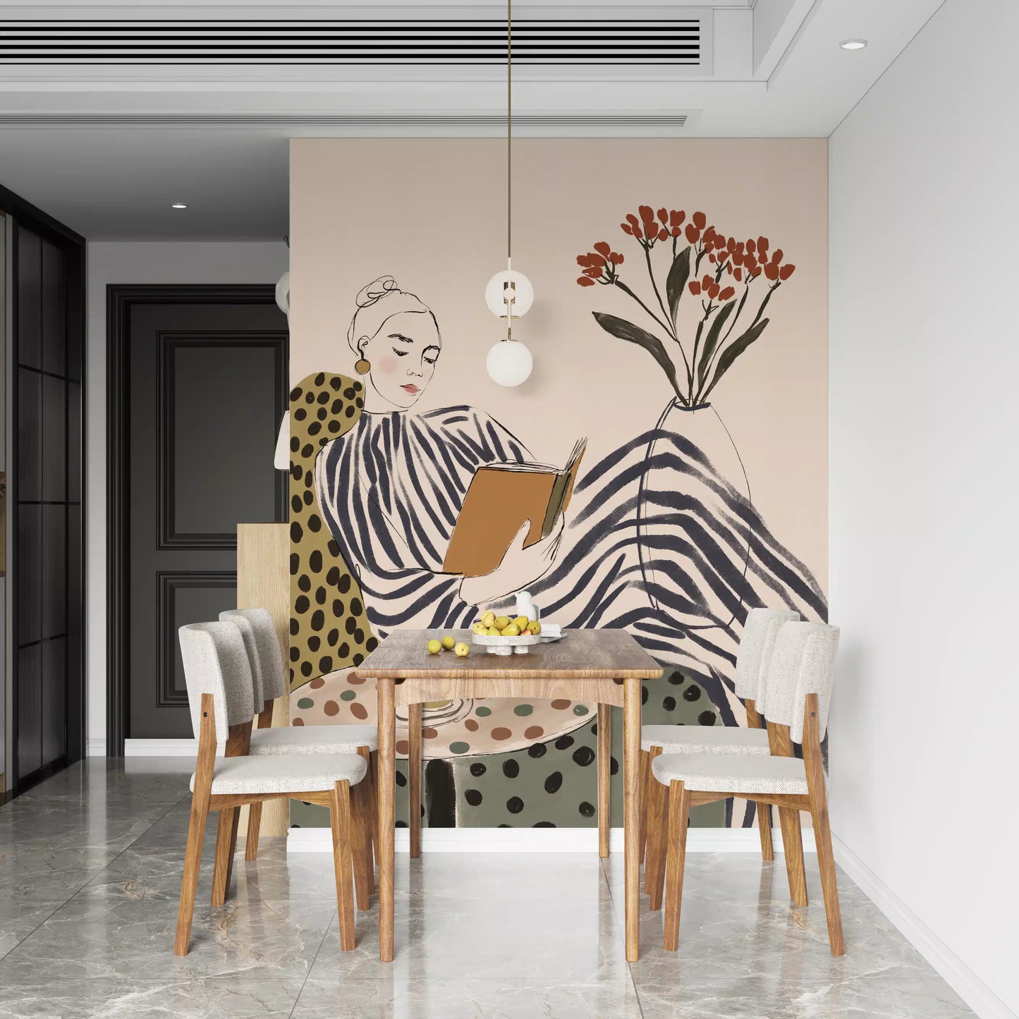 Stripes & Stories (Between Chapters) Wall Mural