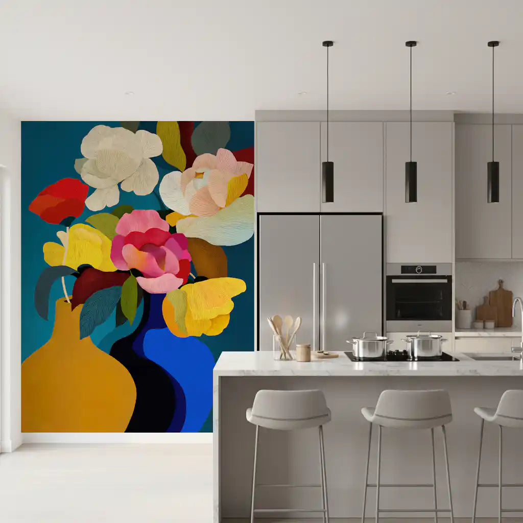 Vibrant Botanical Harmony Wall Mural