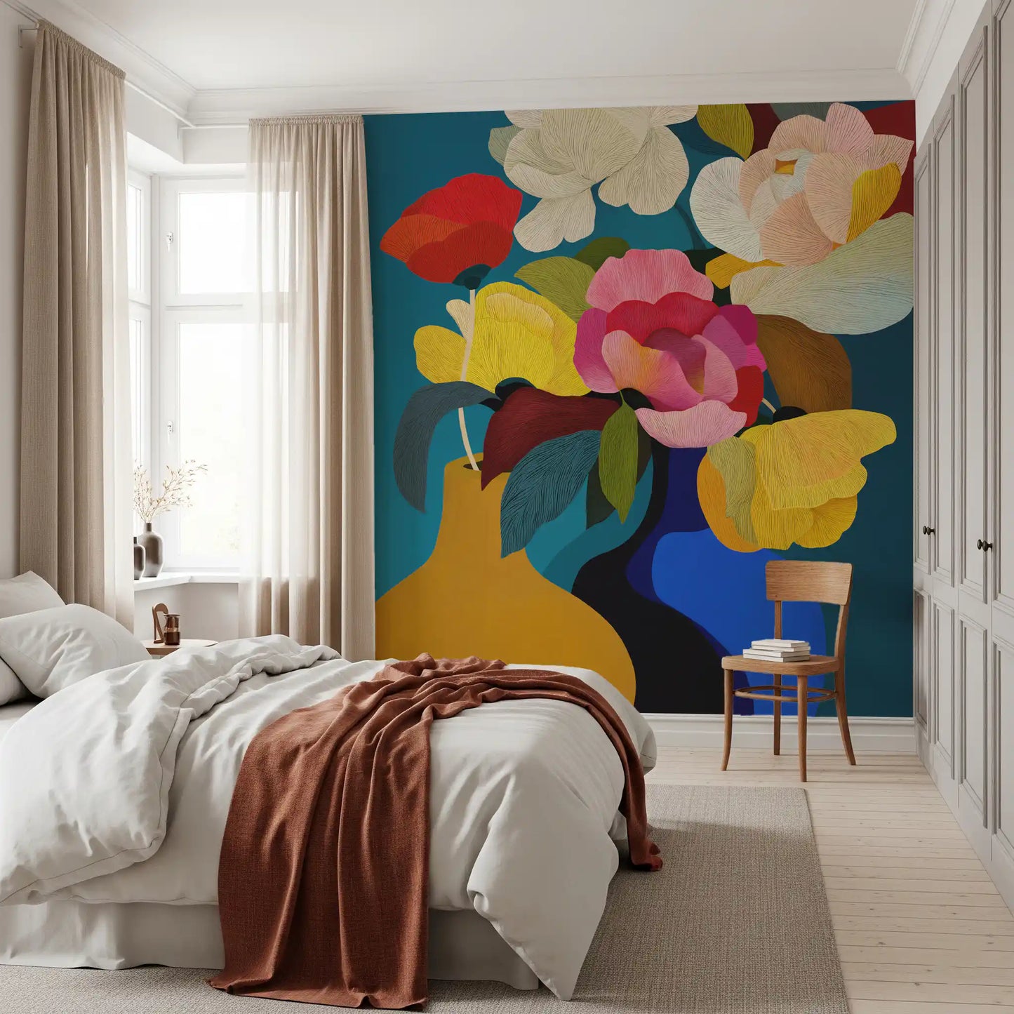 Vibrant Botanical Harmony Wall Mural