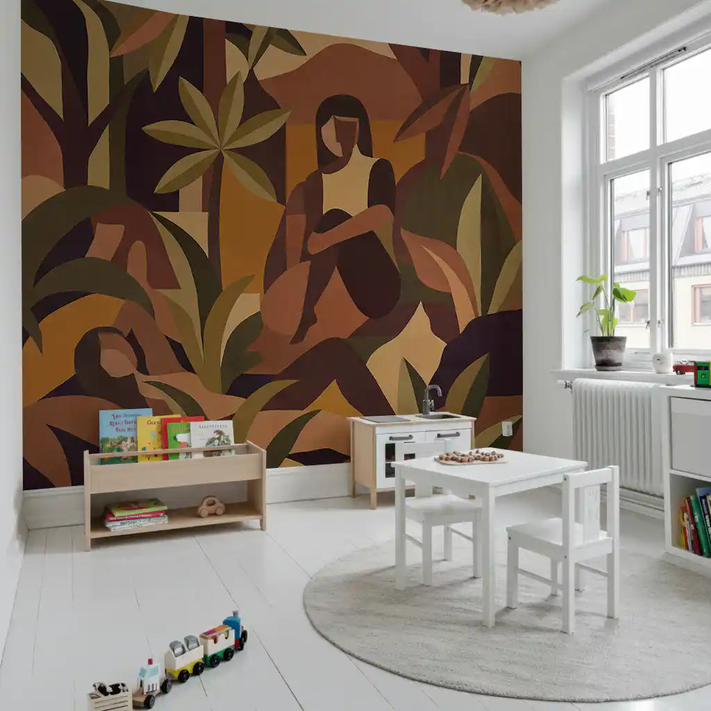 Amber Bloom Wall Mural