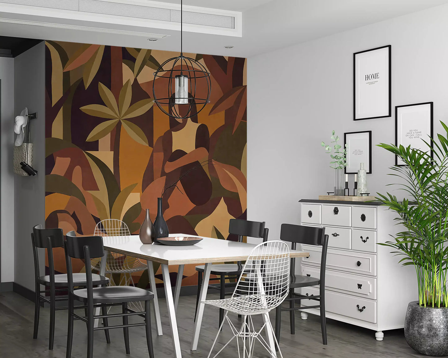 Amber Bloom Wall Mural