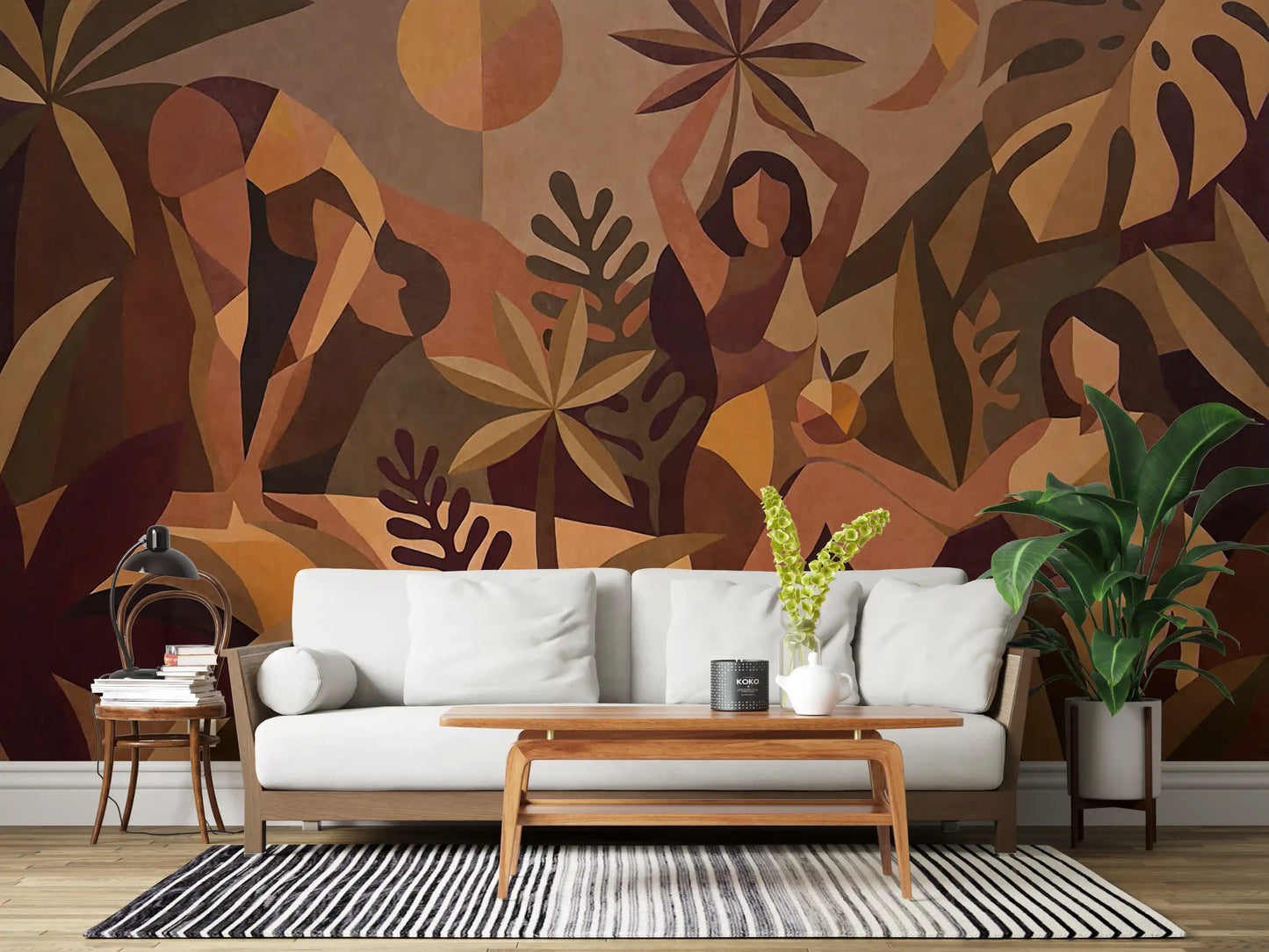 Amber Flora Wall Mural