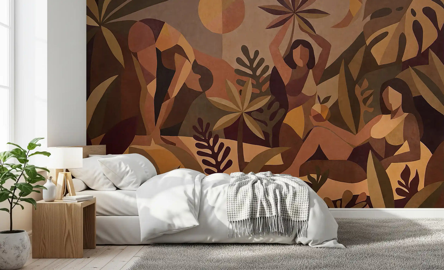 Amber Flora Wall Mural