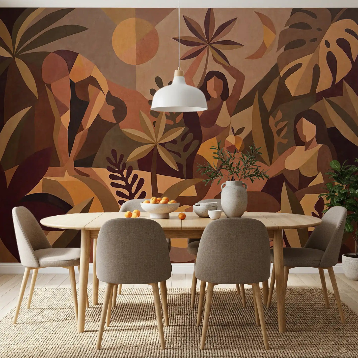Amber Flora Wall Mural
