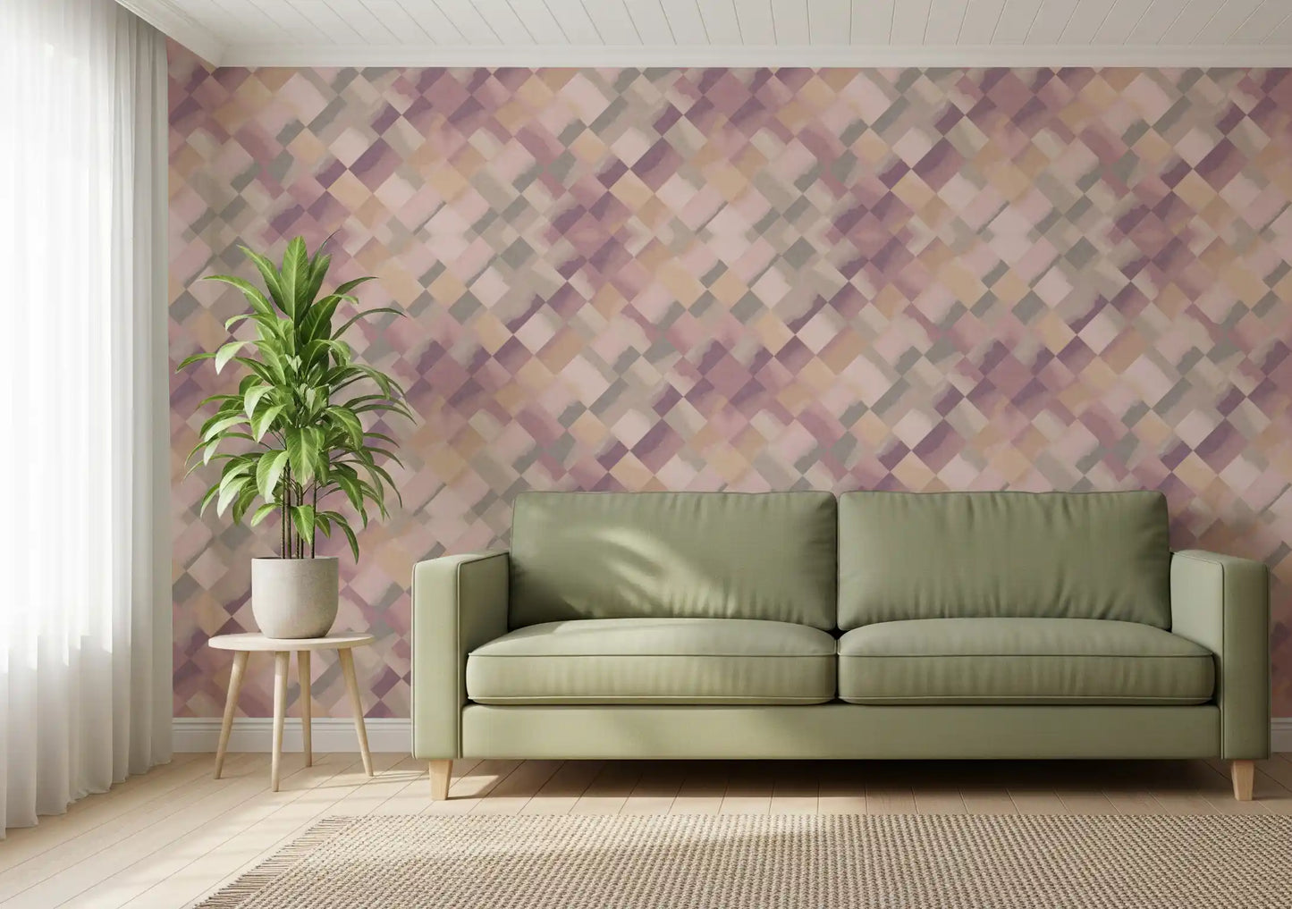 Relax Sunrise Painted Checker Wallpaper⁠