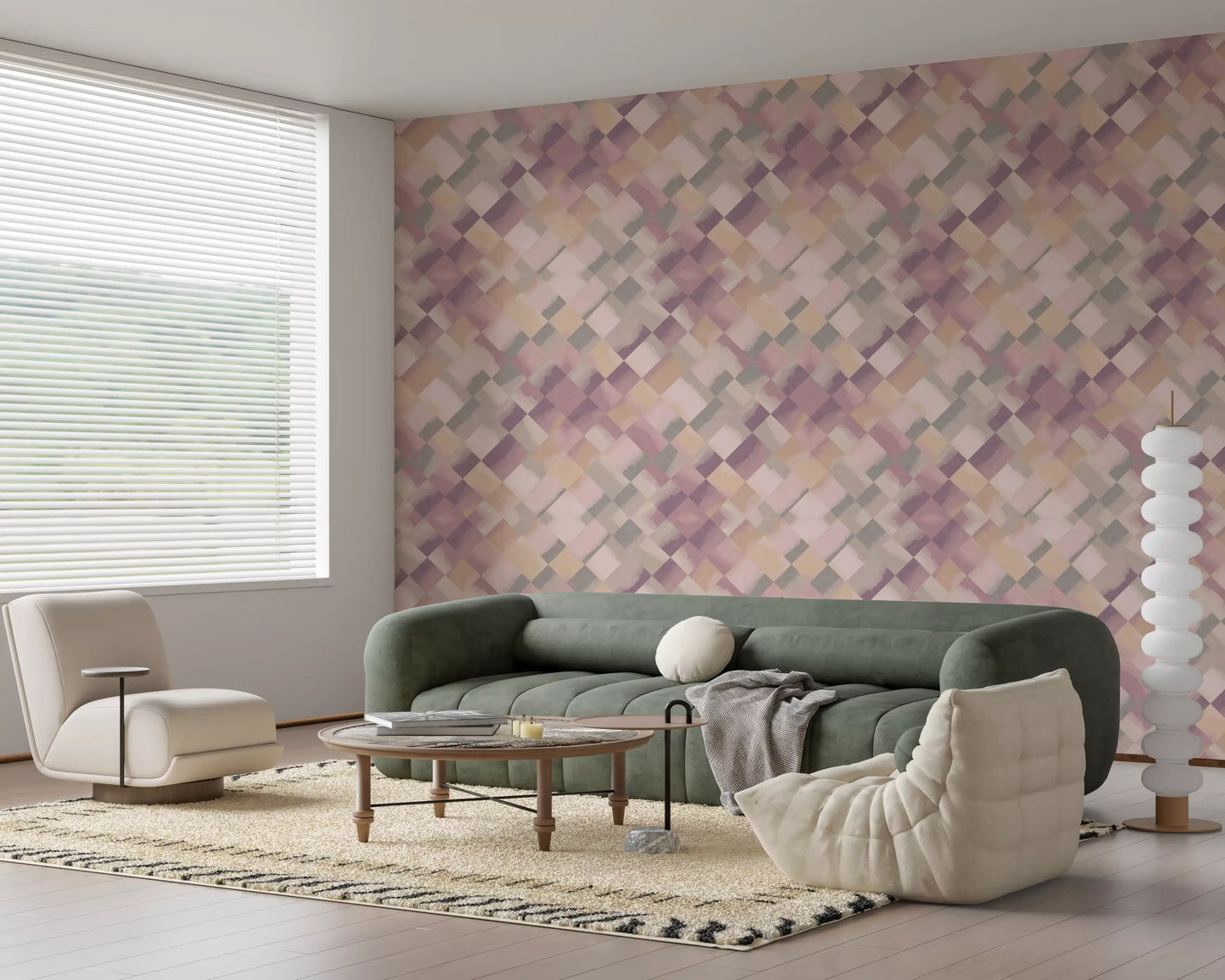 Relax Sunrise Painted Checker Wallpaper⁠