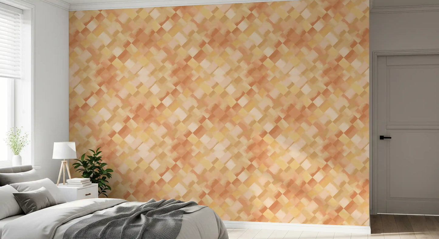 Relax Sunny Painted Checker Wallpaper⁠