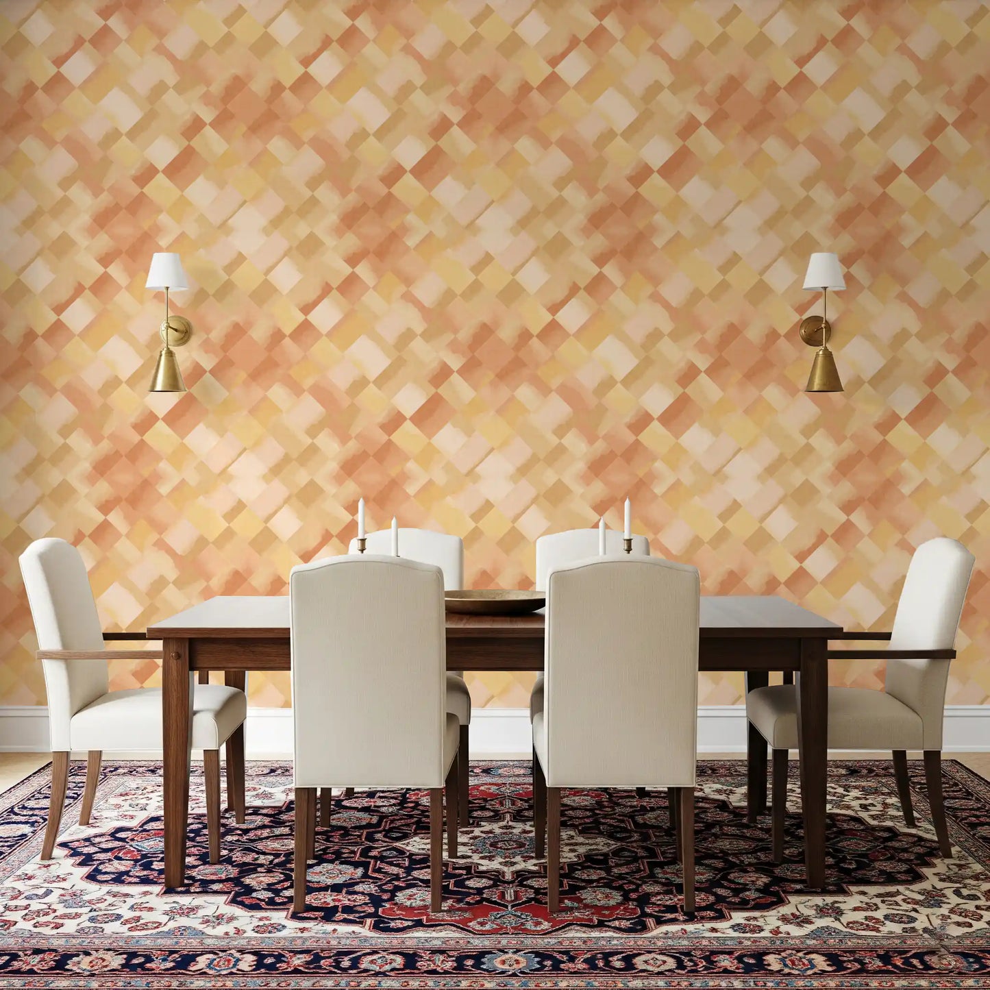 Relax Sunny Painted Checker Wallpaper⁠