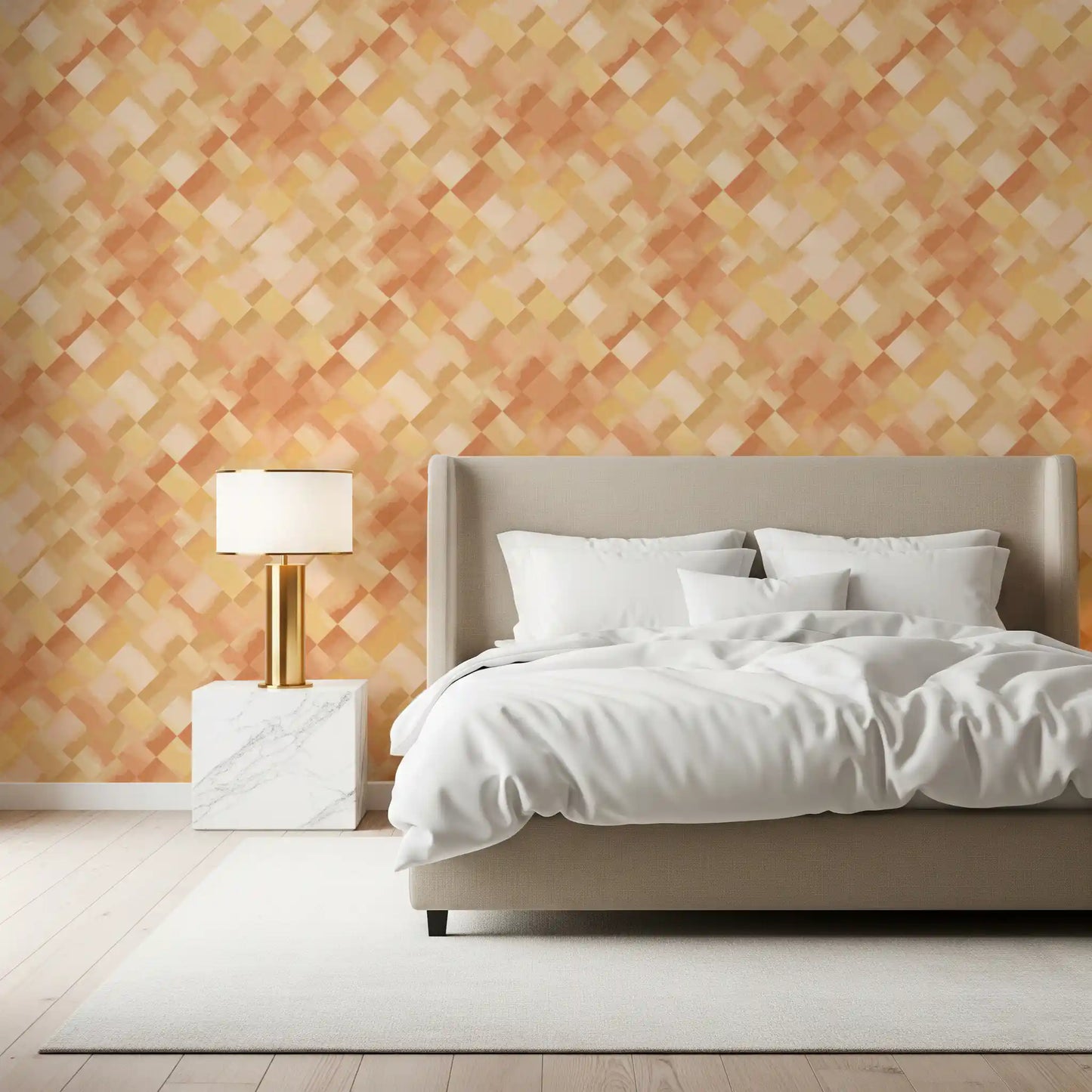 Relax Sunny Painted Checker Wallpaper⁠