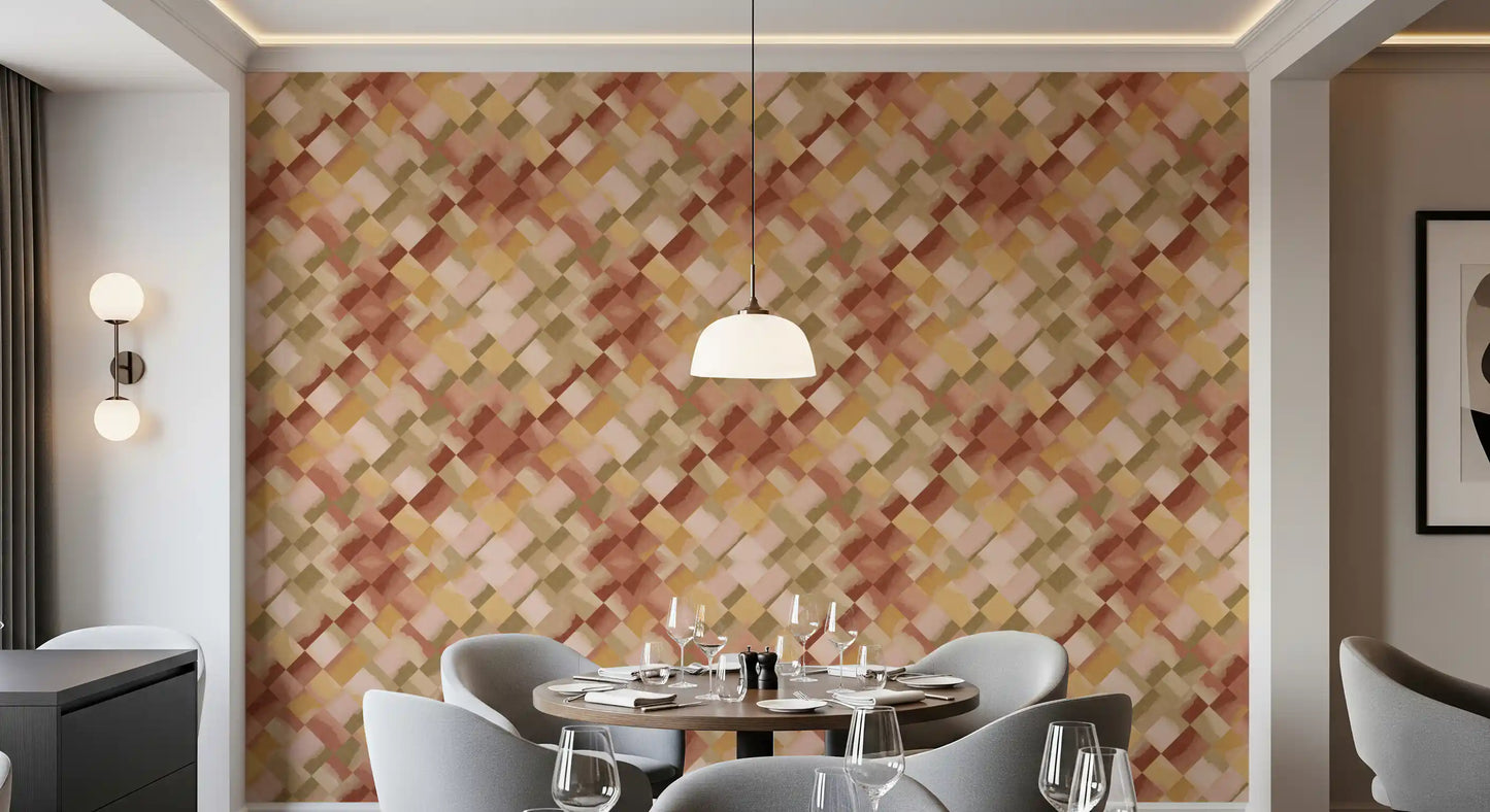 Relax Sunset Painted Checker Wallpaper⁠