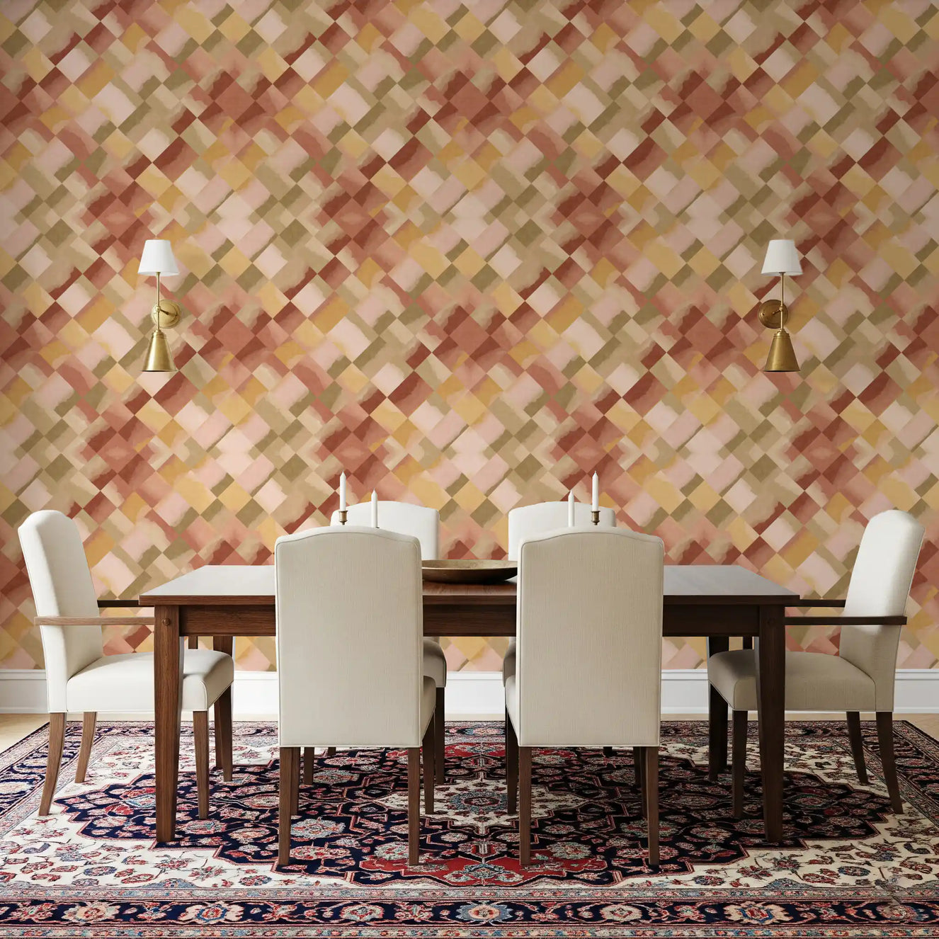 Relax Sunset Painted Checker Wallpaper⁠