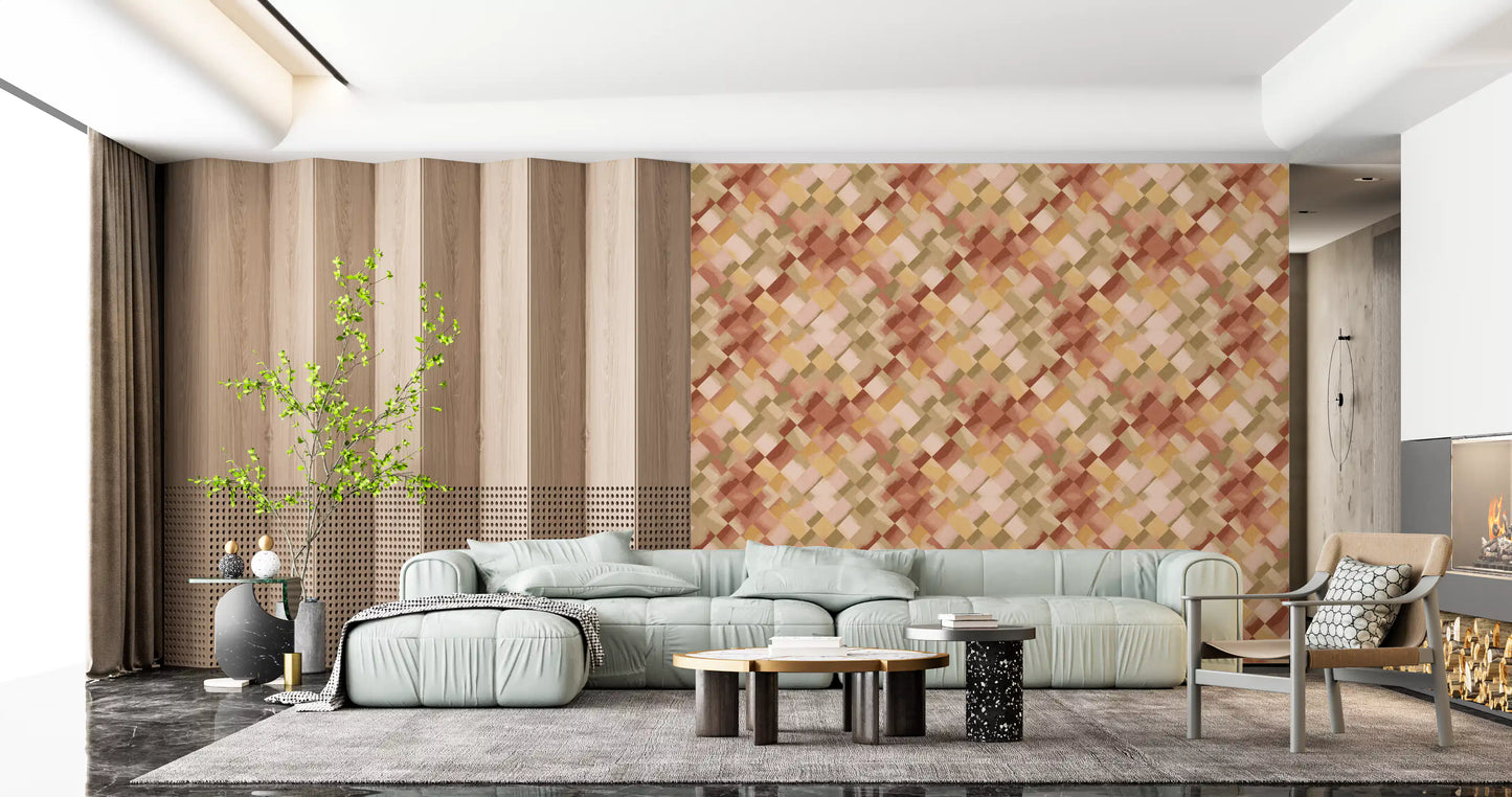 Relax Sunset Painted Checker Wallpaper⁠