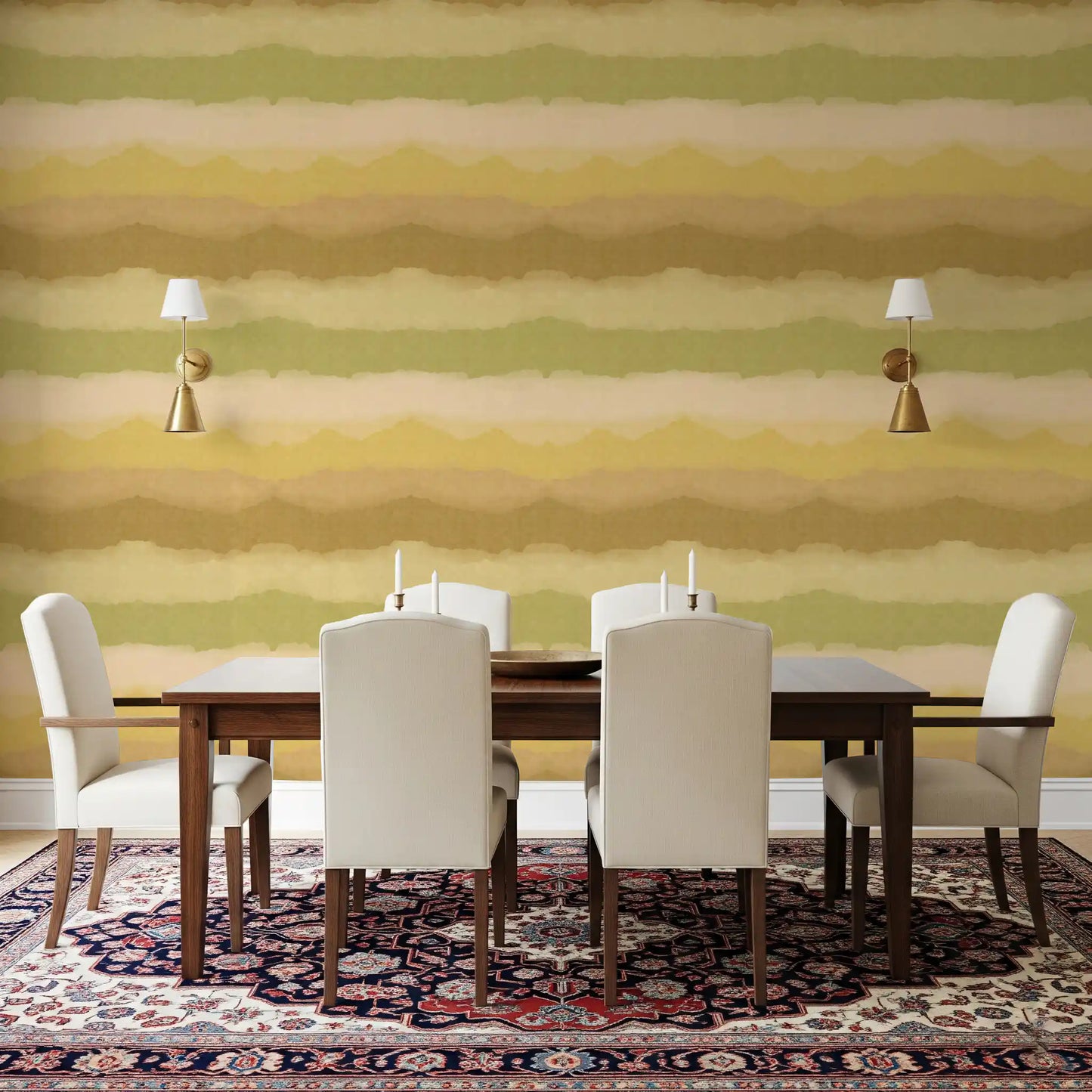 Relax Greenery Painted Horizon Wallpaper⁠