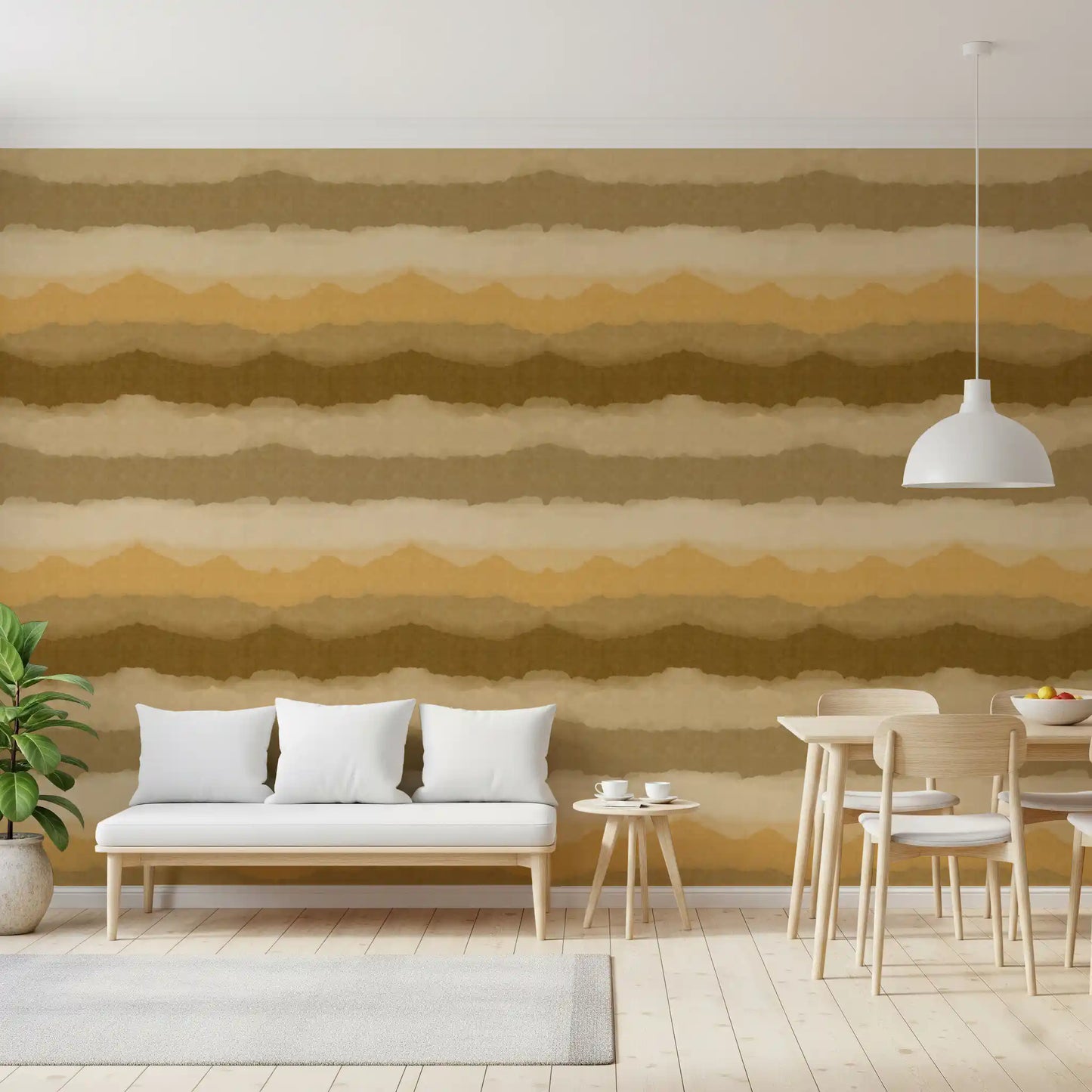 Relax Ocher Painted Horizon Wallpaper⁠
