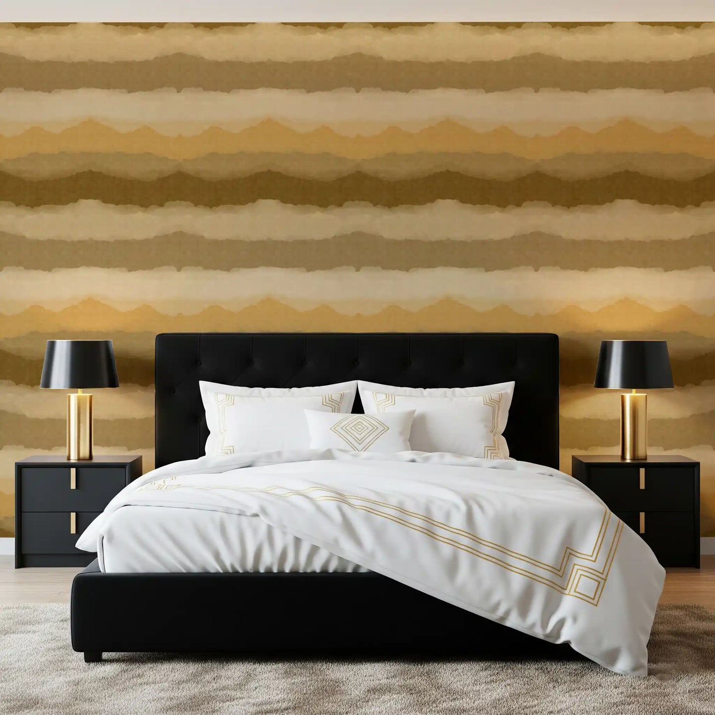 Relax Ocher Painted Horizon Wallpaper⁠
