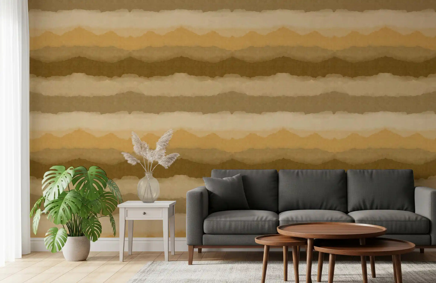 Relax Ocher Painted Horizon Wallpaper⁠