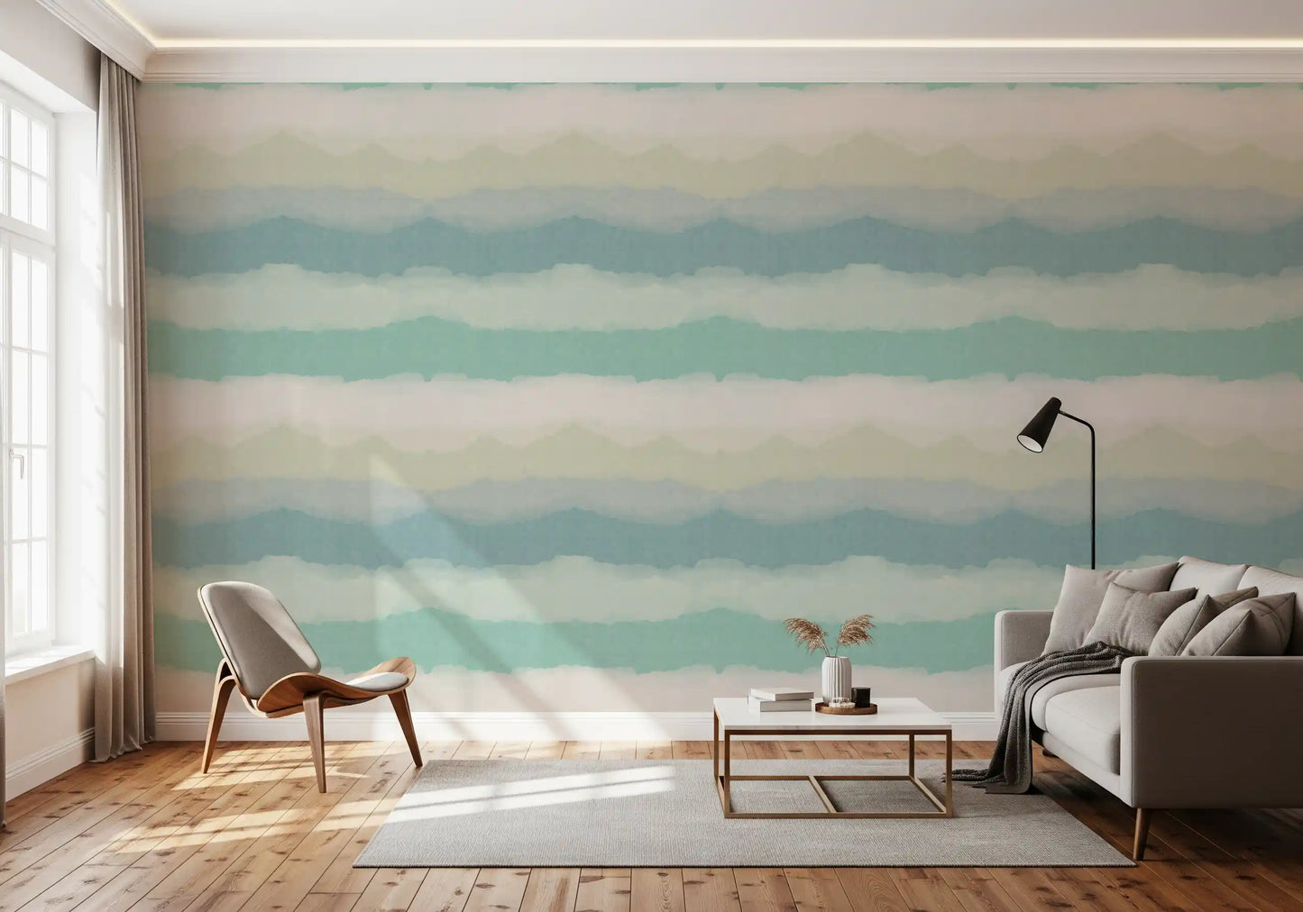 Relax Watery Painted Horizon Wallpaper⁠