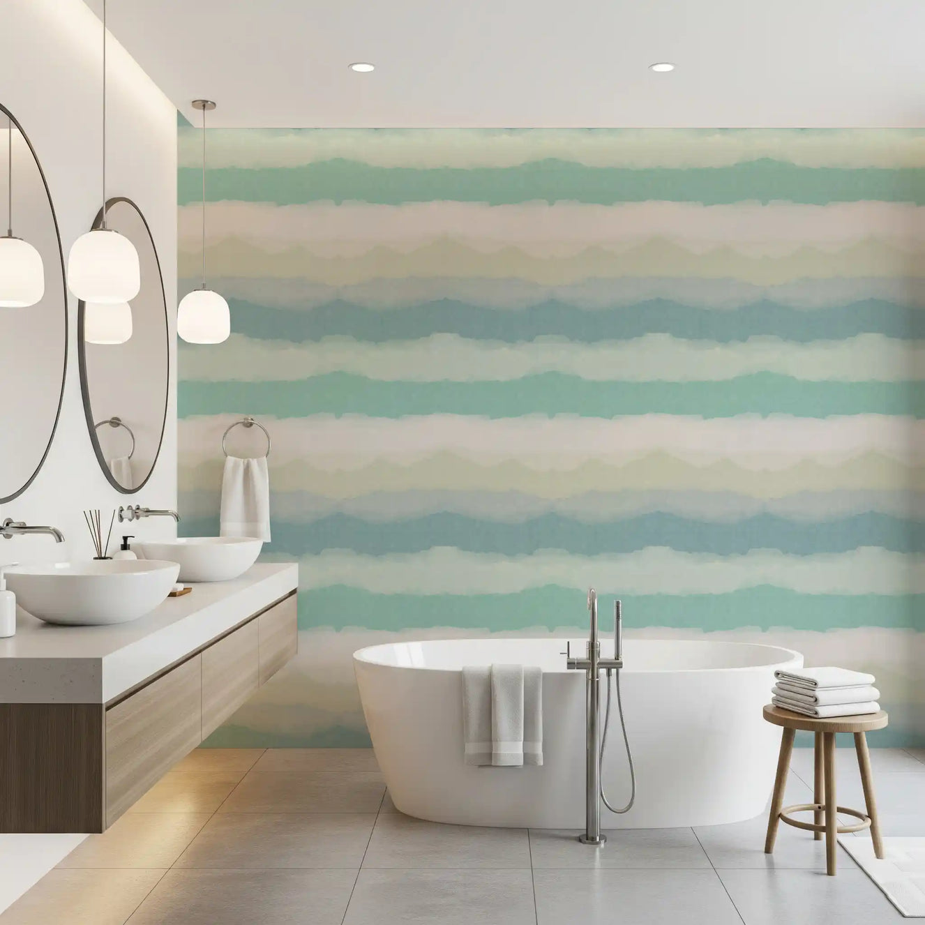 Relax Watery Painted Horizon Wallpaper⁠