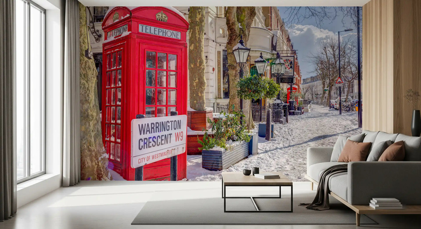 Maida Vale in snow Wall Mural