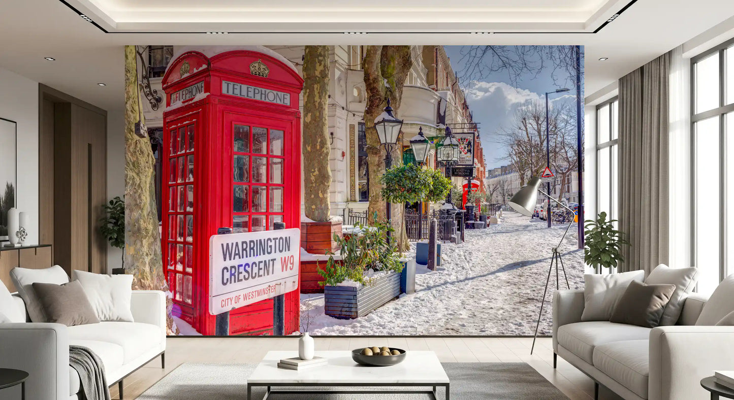 Maida Vale in snow Wall Mural