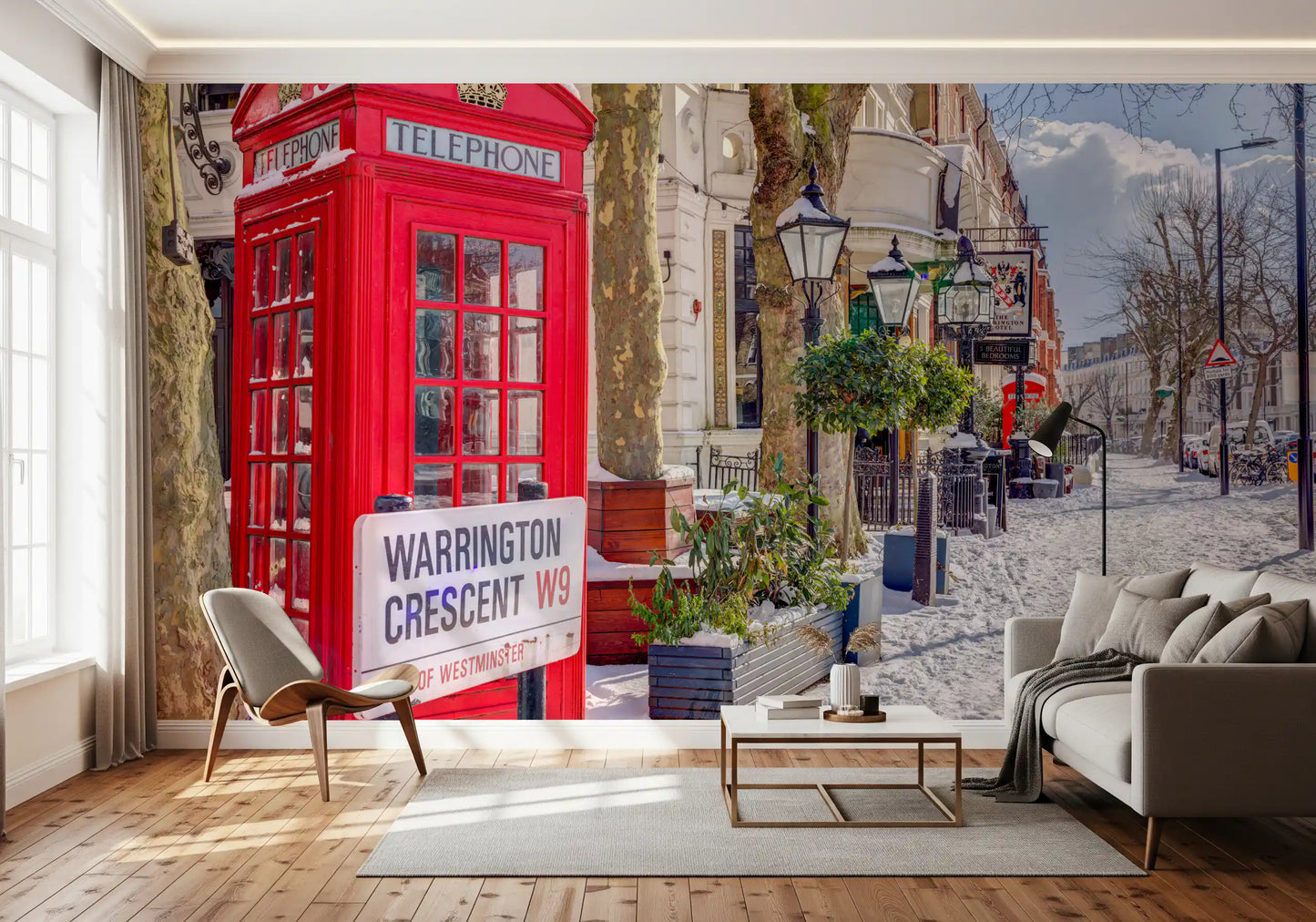 Maida Vale in snow Wall Mural
