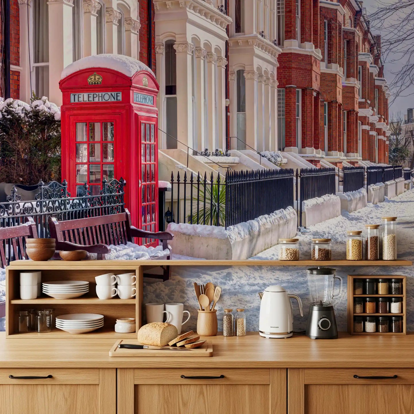 Snowy London Wall Mural