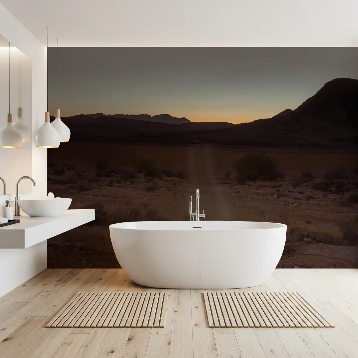 Desert Dawn Path Wall Mural
