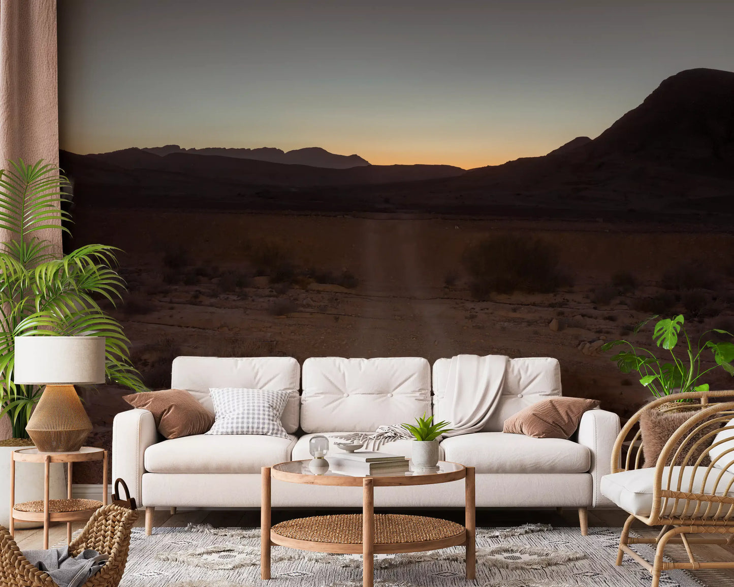 Desert Dawn Path Wall Mural