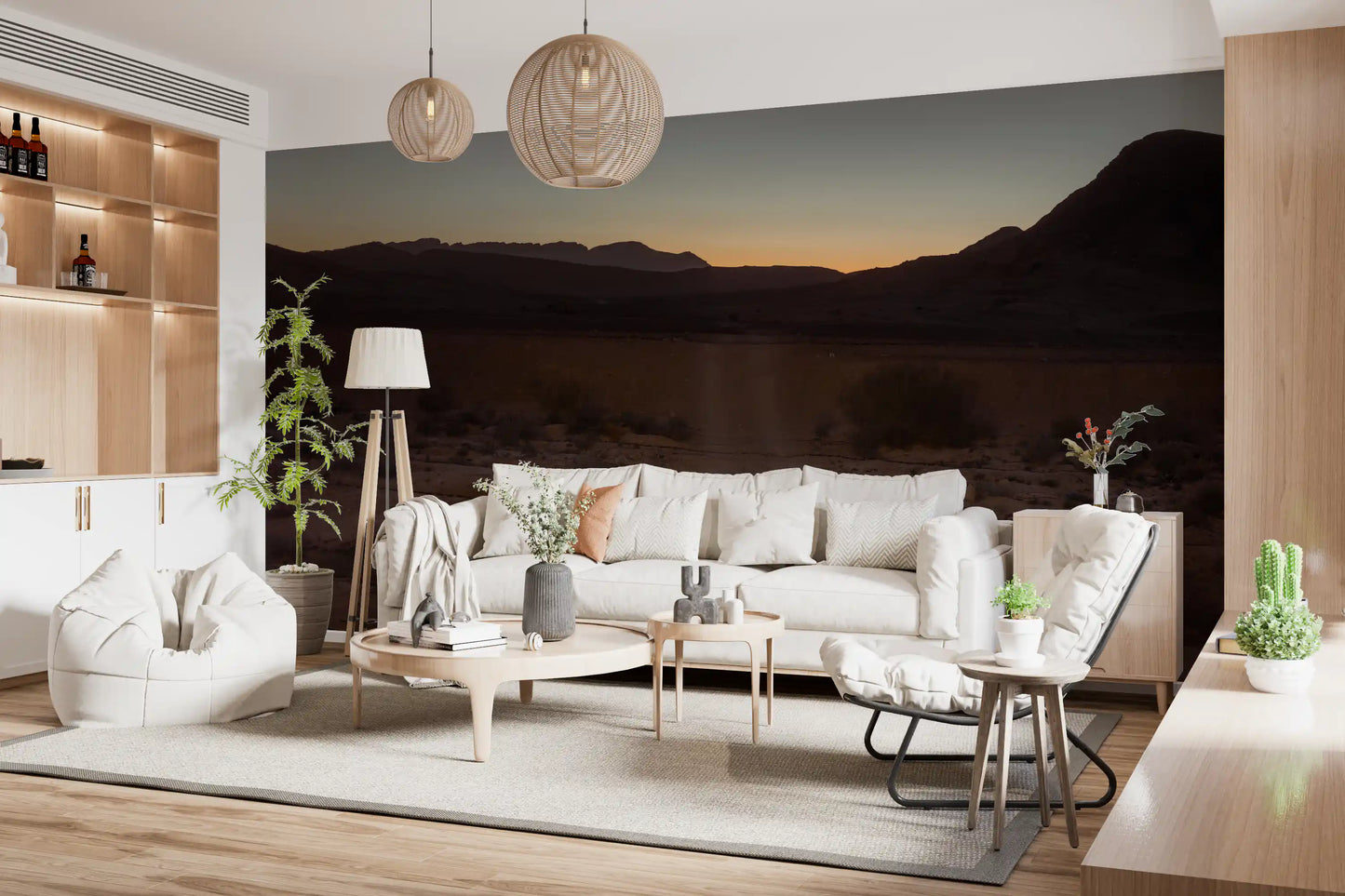 Desert Dawn Path Wall Mural