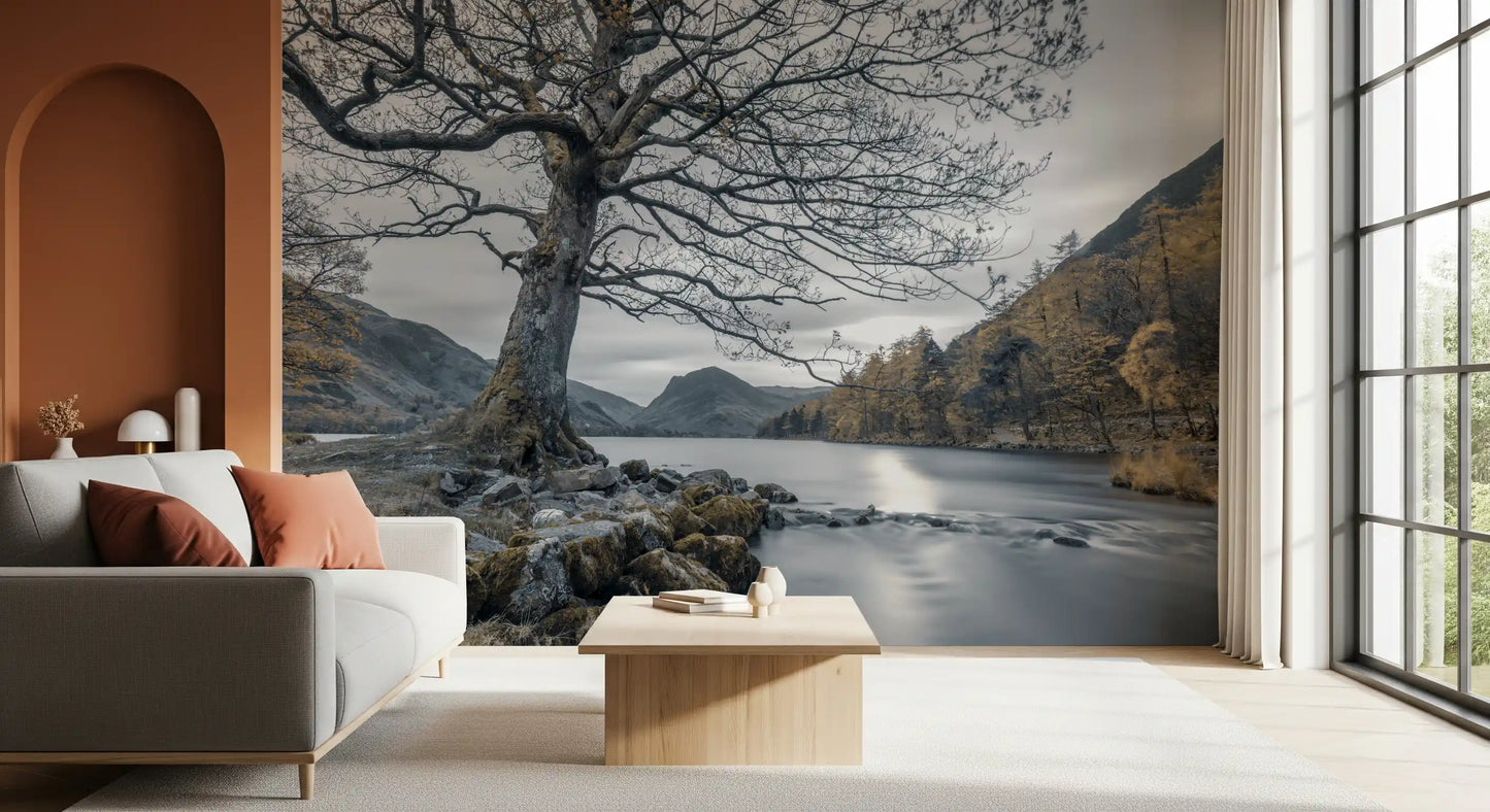 Ancient Oak, Silent Waters Wall Mural